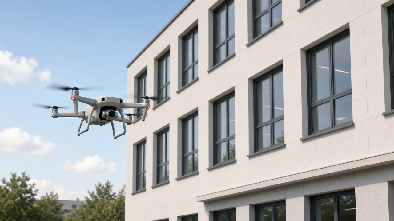 Technische Fassadeninspektion mit Drohne